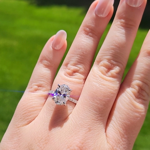 New 3ct IGI Lab Grown Diamond Ring,14K White Gold - Picture 6 of 11